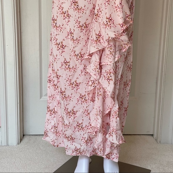 J.Crew Collection Ruffle Silk Dress in Freesia Floral size 4 - Picture 5 of 14